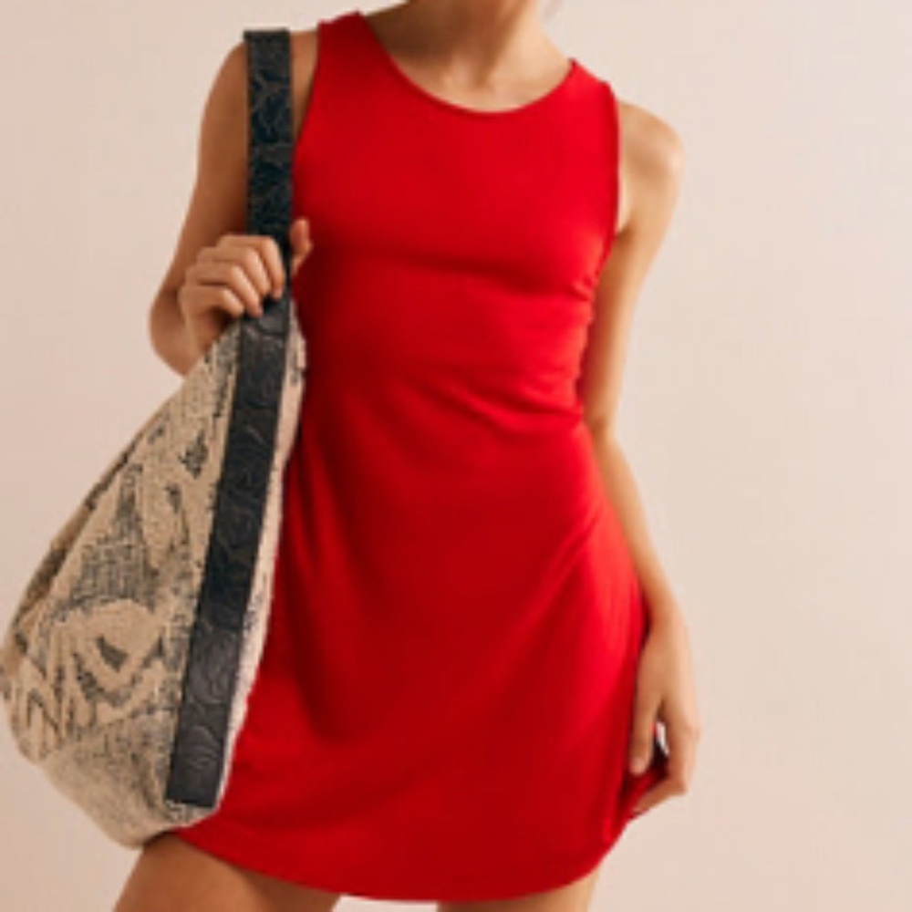 FREE PEOPLE FP Beach Essential Slim Mini red